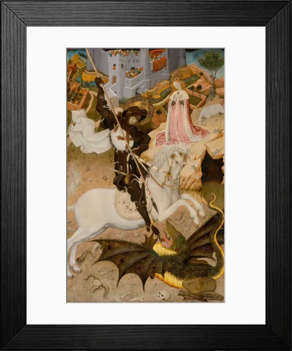 Framed Print : Saint George and the Dragon, 1434 / 35. Creator: Bernat Martorell Framed Print : Saint George and the Dragon, 1434 / 35. Creator: Bernat Martorell