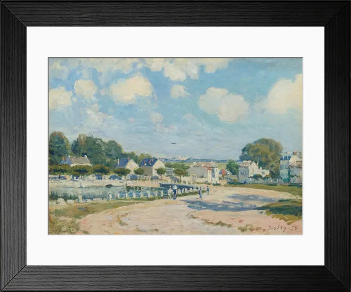 Framed Print : Watering Place at Marly, 1875. Creator: Alfred Sisley Framed Print : Watering Place at Marly, 1875. Creator: Alfred Sisley