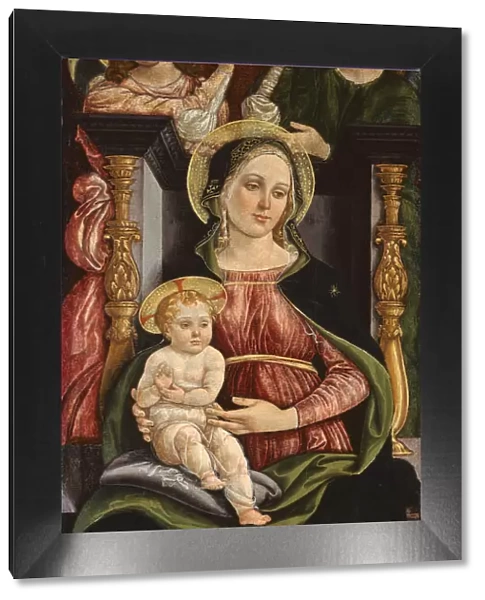 Virgin and Child Enthroned with Two Angels Holding a Crown, 1505  /  15