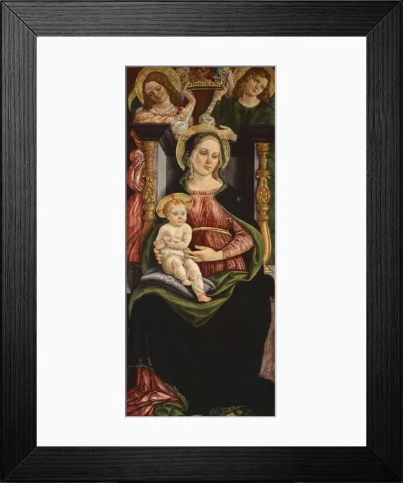 Framed Print : Virgin and Child Enthroned with Two Angels Holding a Crown, 1505 / 15 Framed Print : Virgin and Child Enthroned with Two Angels Holding a Crown, 1505 / 15