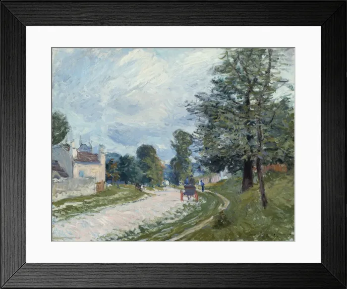 Framed Print : A Turn in the Road, 1873. Creator: Alfred Sisley Framed Print : A Turn in the Road, 1873. Creator: Alfred Sisley