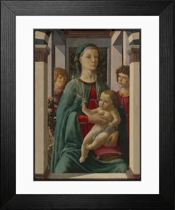 Framed Print : Virgin and Child with Two Angels, 1465 / 75. Creator: Francesco Botticini Framed Print : Virgin and Child with Two Angels, 1465 / 75. Creator: Francesco Botticini
