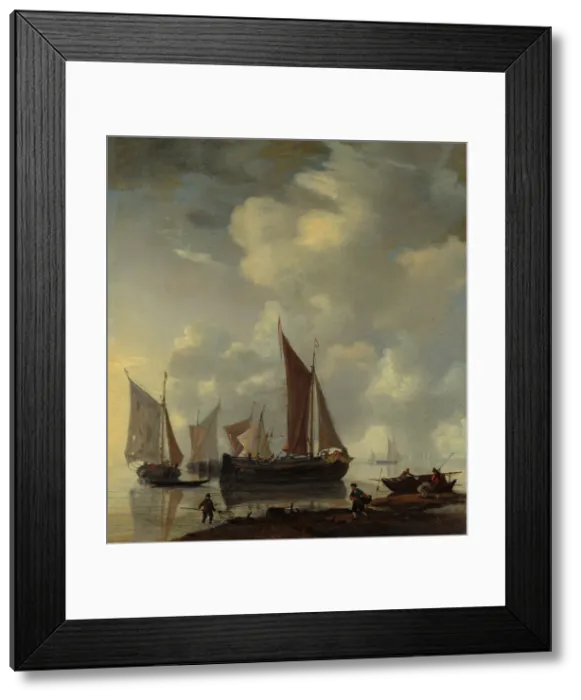 Framed Print : Coast Scene, mid-17th century. Creator: Reinier Zeeman Framed Print : Coast Scene, mid-17th century. Creator: Reinier Zeeman