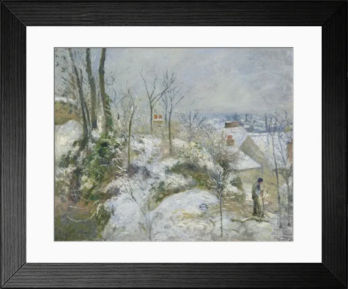 Framed Print : Rabbit Warren at Pontoise, Snow, 1879. Creator: Camille Pissarro Framed Print : Rabbit Warren at Pontoise, Snow, 1879. Creator: Camille Pissarro