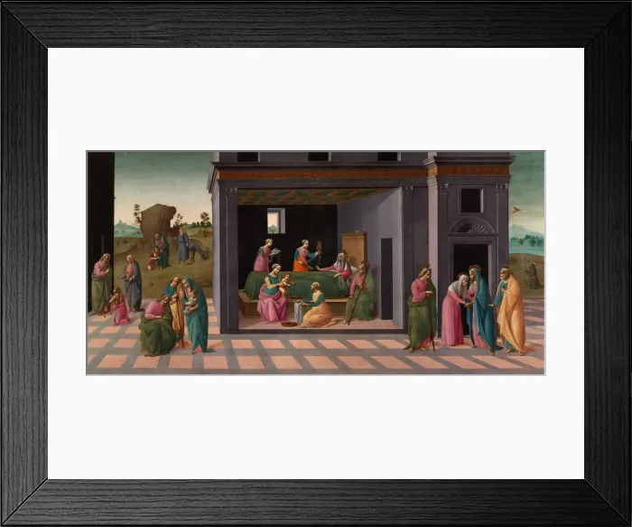 Framed Print : Scenes from the Life of Saint John the Baptist, 1490 / 95. Creator: Bartolomeo di Giovanni Framed Print : Scenes from the Life of Saint John the Baptist, 1490 / 95. Creator: Bartolomeo di Giovanni