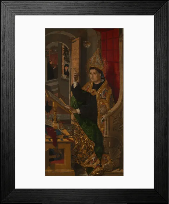 Framed Print : Saint Augustine, 1477 / 85. Creator: Bartolome Bermejo Framed Print : Saint Augustine, 1477 / 85. Creator: Bartolome Bermejo