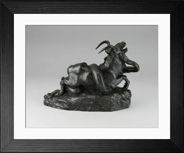 Framed Print : Python and a Gnu, cast c. 1934 / 35. Creator: Antoine-Louis Barye Framed Print : Python and a Gnu, cast c. 1934 / 35. Creator: Antoine-Louis Barye