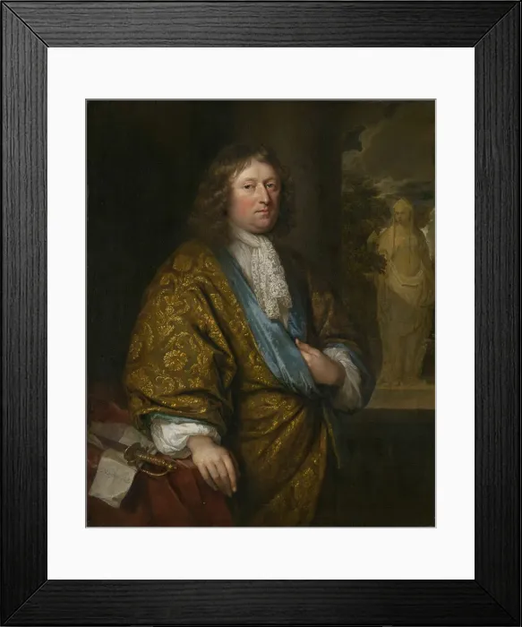 Framed Print : Portrait of a Gentleman, 1680. Creator: Gaspar Netscher Framed Print : Portrait of a Gentleman, 1680. Creator: Gaspar Netscher