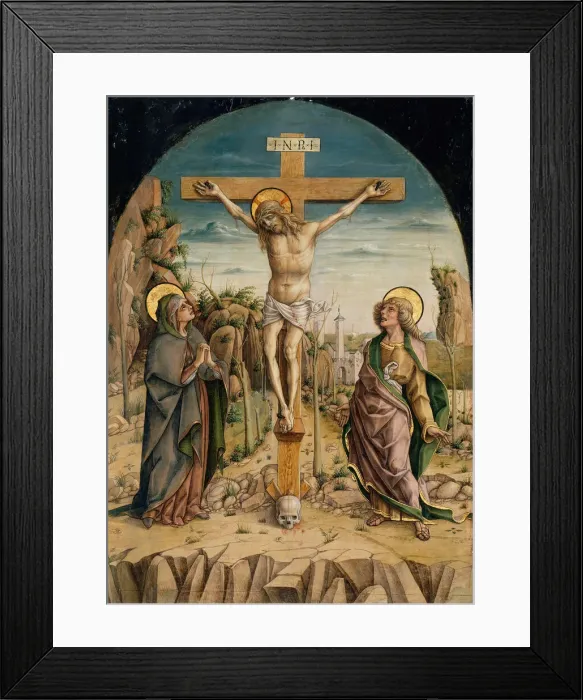 Framed Print : The Crucifixion, c. 1487. Creator: Carlo Crivelli Framed Print : The Crucifixion, c. 1487. Creator: Carlo Crivelli