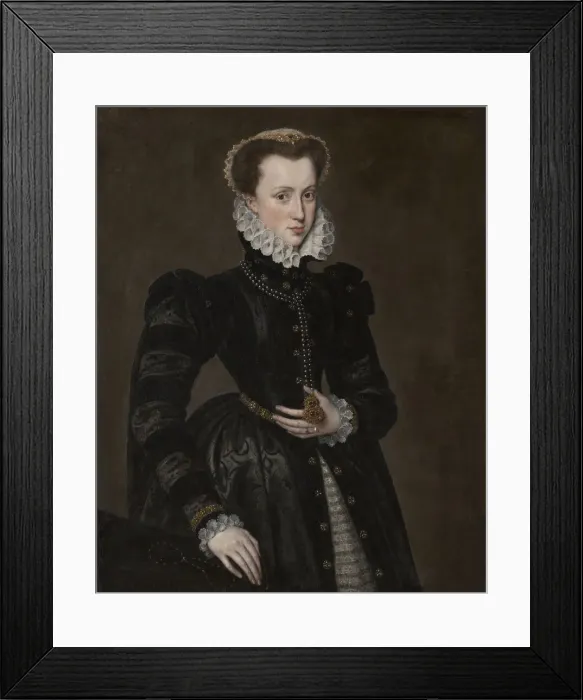 Framed Print : Portrait of a Court Lady, 1560 / 70. Creator: Unknown Framed Print : Portrait of a Court Lady, 1560 / 70. Creator: Unknown