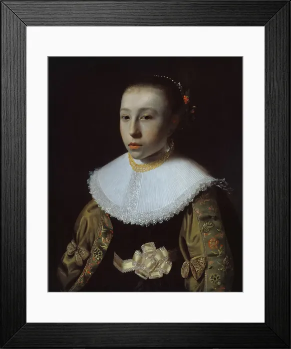 Framed Print : Portrait of a Young Girl, 1633 / 35. Creator: Pieter Dubordieu Framed Print : Portrait of a Young Girl, 1633 / 35. Creator: Pieter Dubordieu