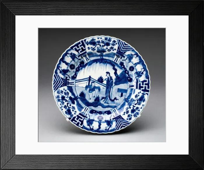 Framed Print : Plate, Jingdezhen, c. 1700. Creator: Jingdezhen Porcelain Framed Print : Plate, Jingdezhen, c. 1700. Creator: Jingdezhen Porcelain