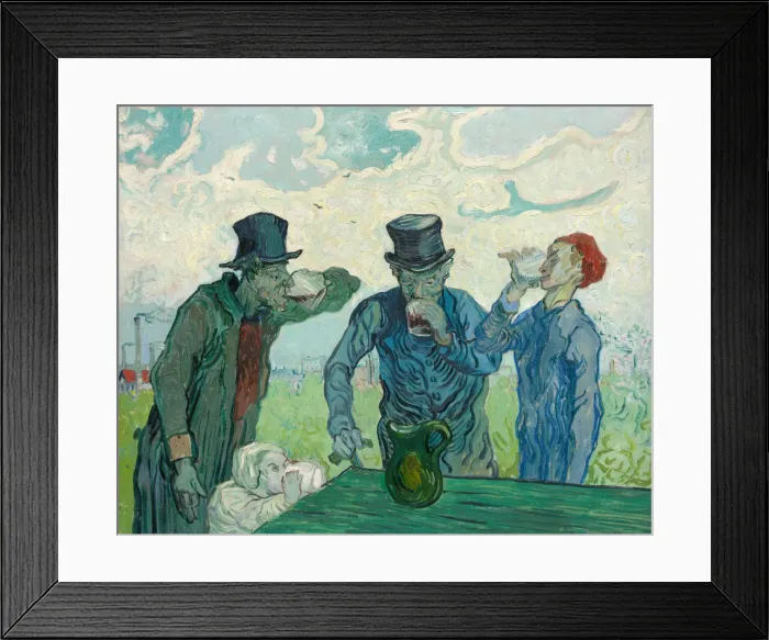 Framed Print : The Drinkers, 1890. Creator: Vincent van Gogh Framed Print : The Drinkers, 1890. Creator: Vincent van Gogh
