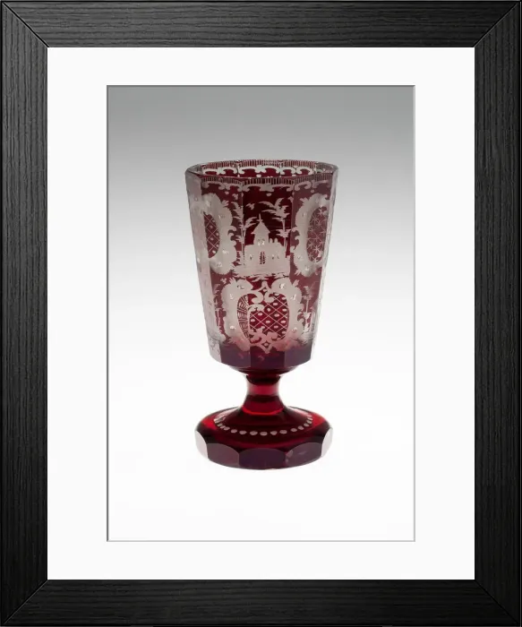 Framed Print : Wine Glass, Bohemia, c. 1850 / 80. Creator: Bohemia Glass Framed Print : Wine Glass, Bohemia, c. 1850 / 80. Creator: Bohemia Glass