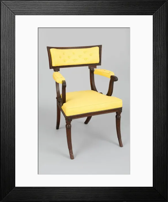 Framed Print : Armchair, England, c. 1810. Creator: Unknown Framed Print : Armchair, England, c. 1810. Creator: Unknown