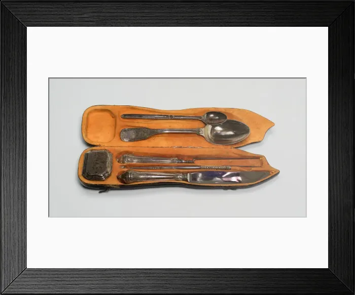 Framed Print : Skewer and Spoon from a Traveling Set, Augsburg, 1761 / 63. Creator: Unknown Framed Print : Skewer and Spoon from a Traveling Set, Augsburg, 1761 / 63. Creator: Unknown