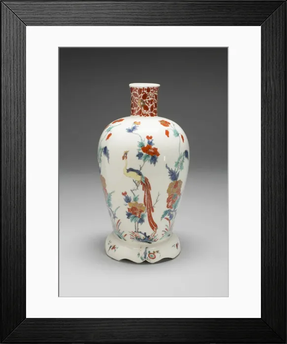 Framed Print : Vase, England, c. 1755. Creator: Bow Porcelain Factory Framed Print : Vase, England, c. 1755. Creator: Bow Porcelain Factory