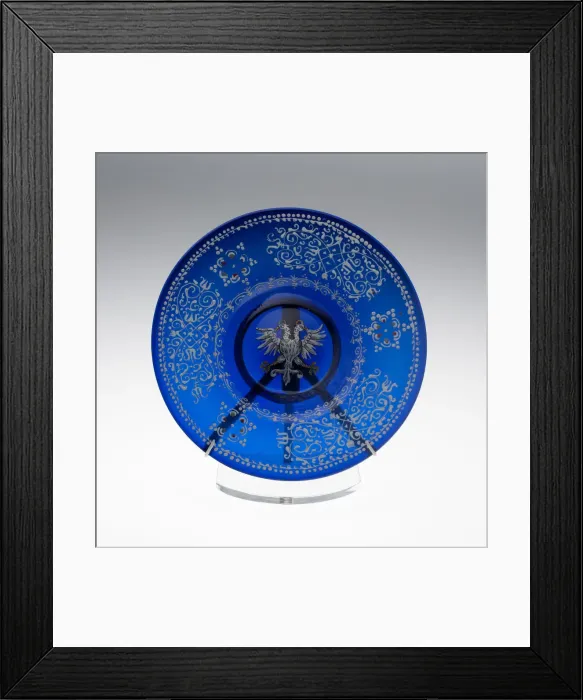 Framed Print : Plate, Bohemia, Early 17th century. Creator: Bohemia Glass Framed Print : Plate, Bohemia, Early 17th century. Creator: Bohemia Glass