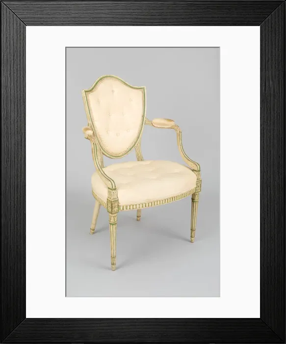 Framed Print : Armchair (one of a pair), England, c. 1770 / 80. Creator: Unknown Framed Print : Armchair (one of a pair), England, c. 1770 / 80. Creator: Unknown