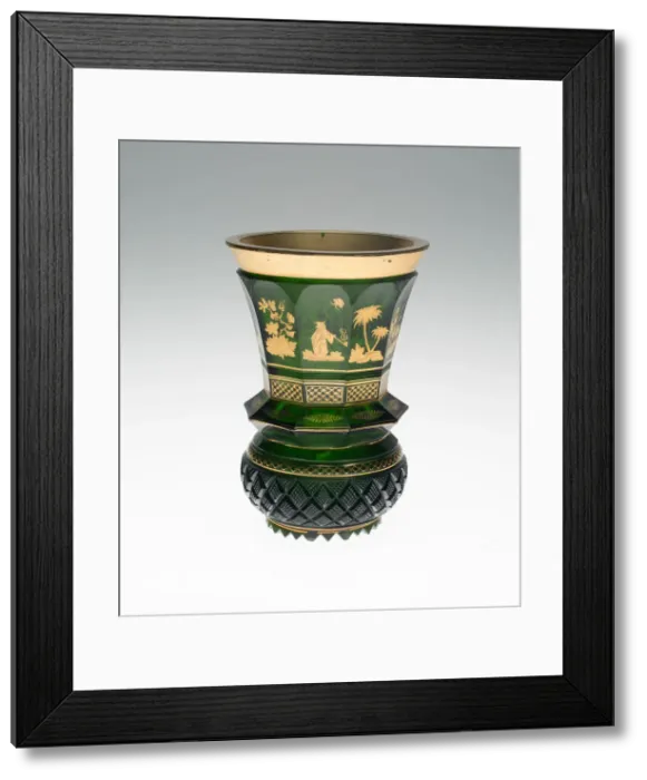 Framed Print : Vase, Bohemia, c. 1830 / 50. Creator: Bohemia Glass Framed Print : Vase, Bohemia, c. 1830 / 50. Creator: Bohemia Glass