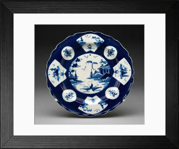 Framed Print : Plate, Bow, 1755  /  65. Creator: Bow Porcelain Factory