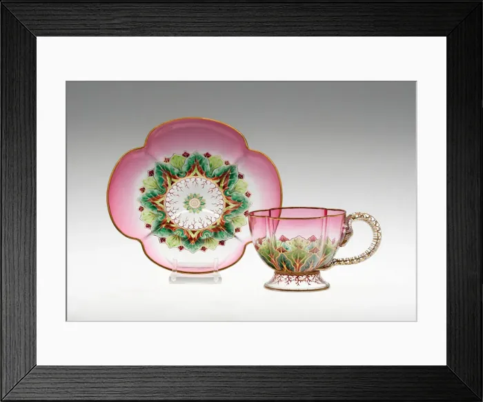 Framed Print : Demitasse Cup and Saucer, Austria, c. 1888. Creator: J. & L. Lobmeyr Framed Print : Demitasse Cup and Saucer, Austria, c. 1888. Creator: J. & L. Lobmeyr