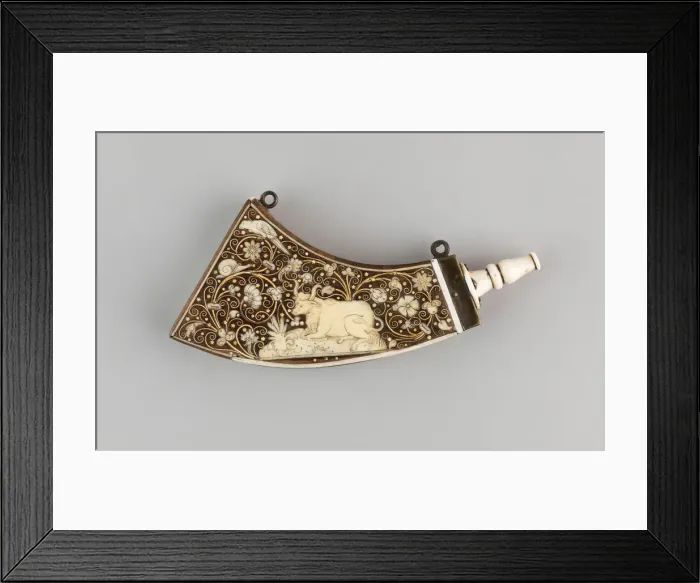 Framed Print : Powder Flask for Archduke Mathias of Austria (Emperor 1612-19), Germany
