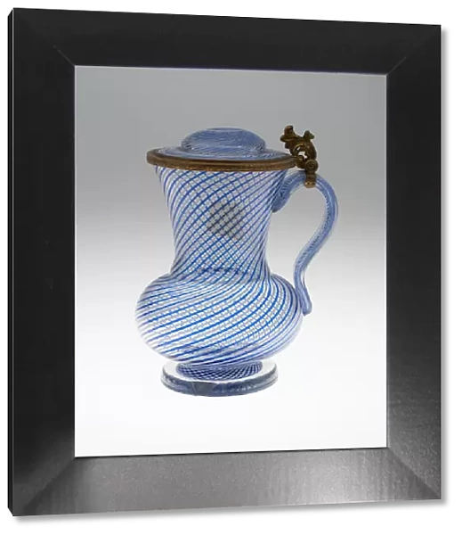 Covered Mug, Bohemia, Early 19th century. Creator: Bohemia Glass