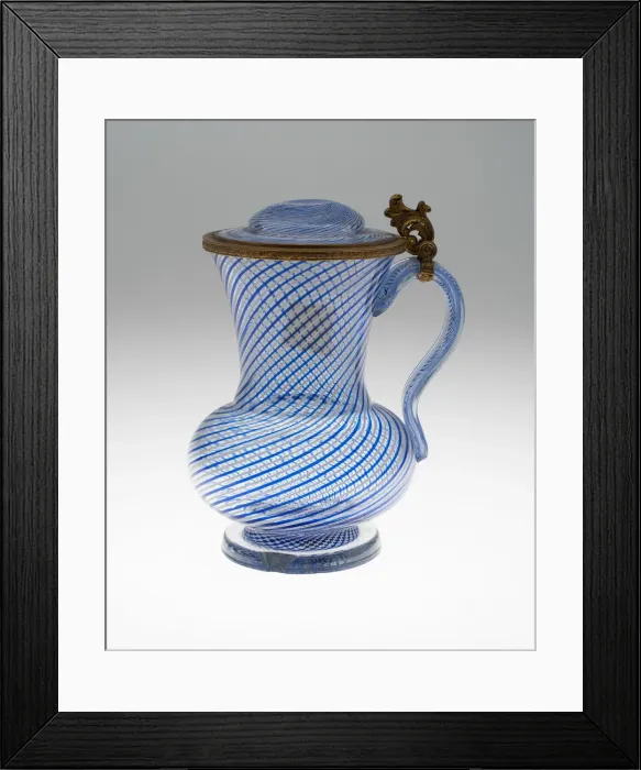 Framed Print : Covered Mug, Bohemia, Early 19th century. Creator: Bohemia Glass Framed Print : Covered Mug, Bohemia, Early 19th century. Creator: Bohemia Glass
