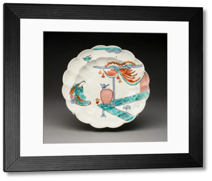 Framed Print : Plate, Chelsea, c. 1755. Creator: Chelsea Porcelain Manufactory Framed Print : Plate, Chelsea, c. 1755. Creator: Chelsea Porcelain Manufactory