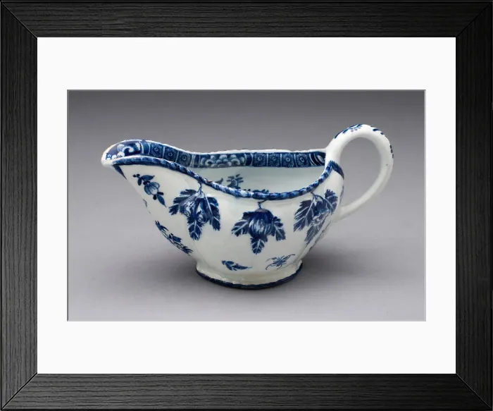 Framed Print : Sauceboat, Bow, 1755 / 65. Creator: Bow Porcelain Factory Framed Print : Sauceboat, Bow, 1755 / 65. Creator: Bow Porcelain Factory