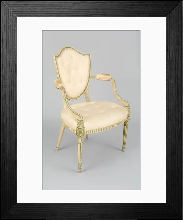 Framed Print : Armchair (one of a pair), England, c. 1770 / 80. Creator: Unknown Framed Print : Armchair (one of a pair), England, c. 1770 / 80. Creator: Unknown