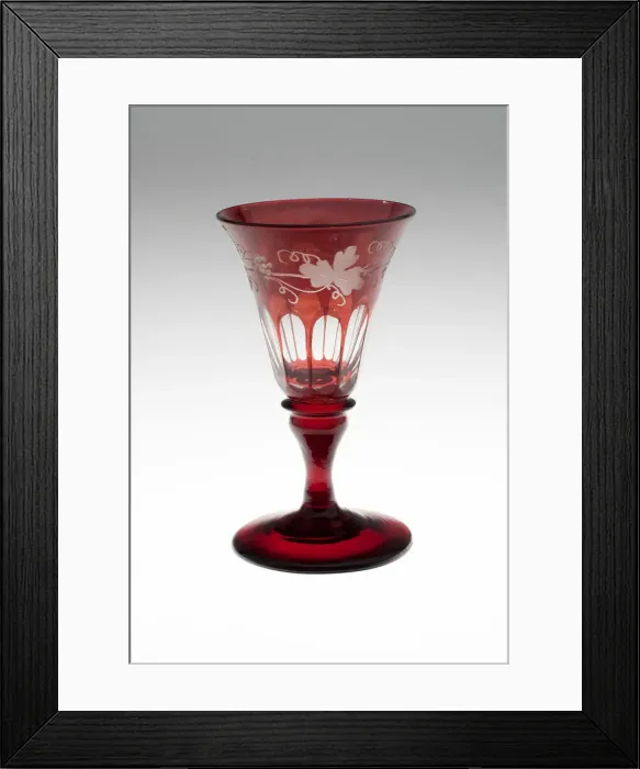 Framed Print : Wine Glass, Bohemia, Mid to late 19th century. Creator: Bohemia Glass Framed Print : Wine Glass, Bohemia, Mid to late 19th century. Creator: Bohemia Glass