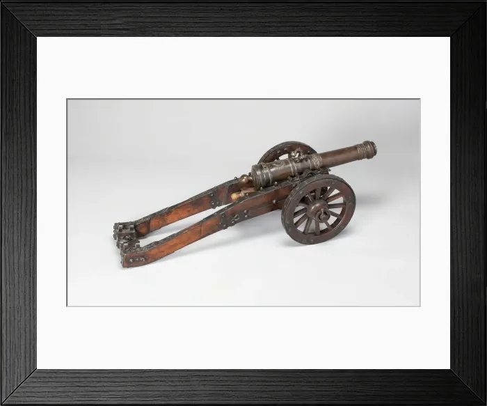 Framed Print : Model Field Cannon with Carriage and Wedge, Austria, 1682. Creator: Unknown Framed Print : Model Field Cannon with Carriage and Wedge, Austria, 1682. Creator: Unknown