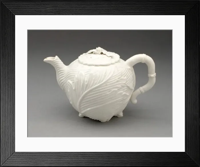 Framed Print : Teapot, Chelsea, 1747 / 49. Creator: Chelsea Porcelain Manufactory Framed Print : Teapot, Chelsea, 1747 / 49. Creator: Chelsea Porcelain Manufactory