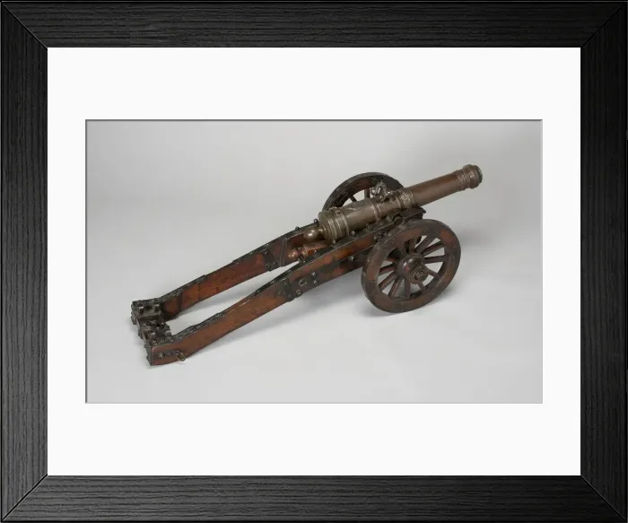 Framed Print : Model Field Cannon with Carriage and Wedge, Austria, 1682. Creator: Unknown Framed Print : Model Field Cannon with Carriage and Wedge, Austria, 1682. Creator: Unknown