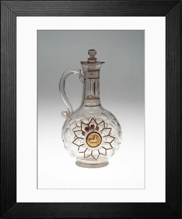 Framed Print : Bottle, Bohemia, c. 1730. Creator: Bohemia Glass Framed Print : Bottle, Bohemia, c. 1730. Creator: Bohemia Glass