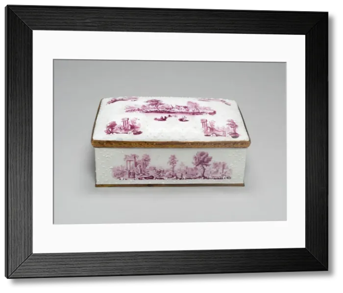 Framed Print : Casket, Battersea, 1750 / 99. Creator: Unknown Framed Print : Casket, Battersea, 1750 / 99. Creator: Unknown