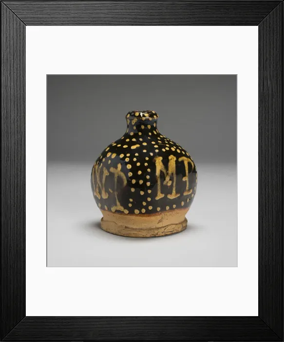 Framed Print : Bottle, Wrotham, 1700 / 25. Creator: Staffordshire Potteries Framed Print : Bottle, Wrotham, 1700 / 25. Creator: Staffordshire Potteries