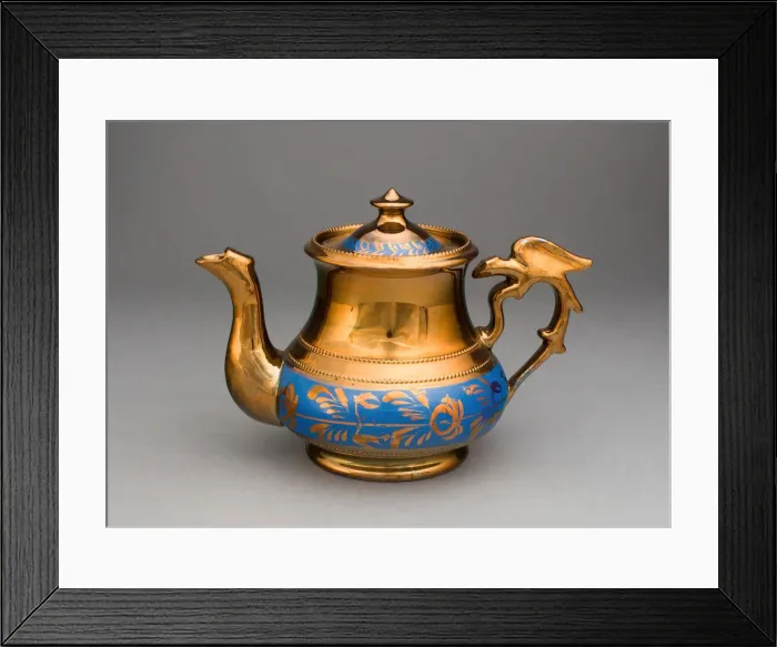 Framed Print : Teapot, Staffordshire, c. 1820. Creator: Staffordshire Potteries Framed Print : Teapot, Staffordshire, c. 1820. Creator: Staffordshire Potteries