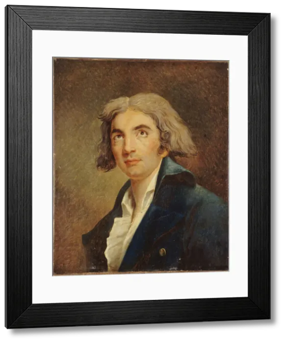 Framed Print : Portrait of the poet AndreChenier (1762-1794), c. 1795. Creator: Anonymous Framed Print : Portrait of the poet AndreChenier (1762-1794), c. 1795. Creator: Anonymous