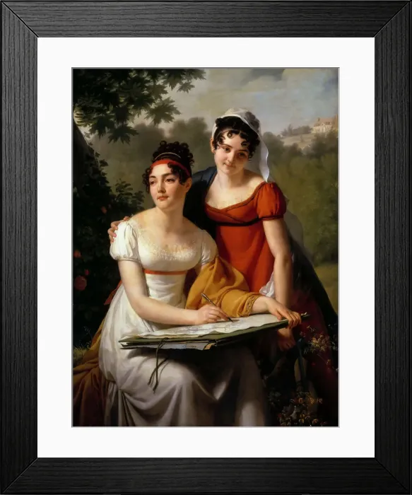 Framed Print : Portraits de Mesdemoiselles Duval, First quarter of 19th cen Framed Print : Portraits de Mesdemoiselles Duval, First quarter of 19th cen