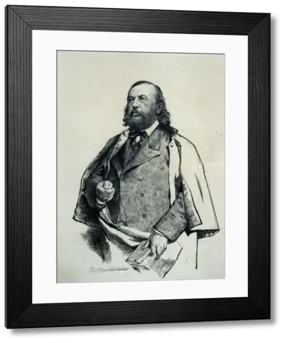 Framed Print : Portrait of the poet Theophile Gautier (1811-1872), 1879 Framed Print : Portrait of the poet Theophile Gautier (1811-1872), 1879
