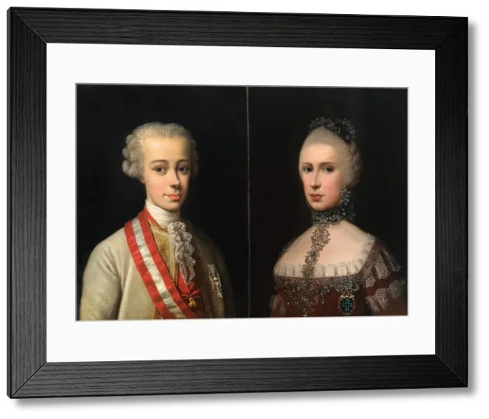 Framed Print : Portraits of Leopold, Grand Duke of Tuscany (1747-1792) and Maria Luisa of Spain Framed Print : Portraits of Leopold, Grand Duke of Tuscany (1747-1792) and Maria Luisa of Spain