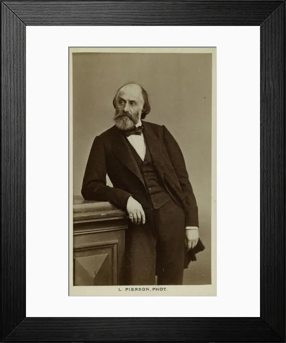 Framed Print : Portrait of the poet Victor de Laprade (1812-1883), c. 1870 Framed Print : Portrait of the poet Victor de Laprade (1812-1883), c. 1870