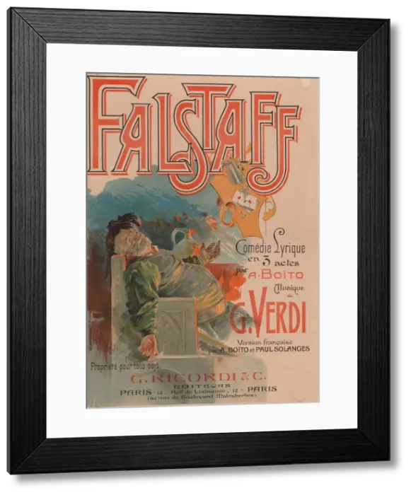 Framed Print : Poster for the opera Falstaff by Giuseppe Verdi, 1894. Creator: Hohenstein Framed Print : Poster for the opera Falstaff by Giuseppe Verdi, 1894. Creator: Hohenstein