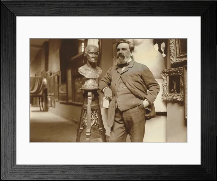 Framed Print : Portrait of the sculptor Alfred Boucher (1850-1934), 1910s. Creator: Anonymous Framed Print : Portrait of the sculptor Alfred Boucher (1850-1934), 1910s. Creator: Anonymous