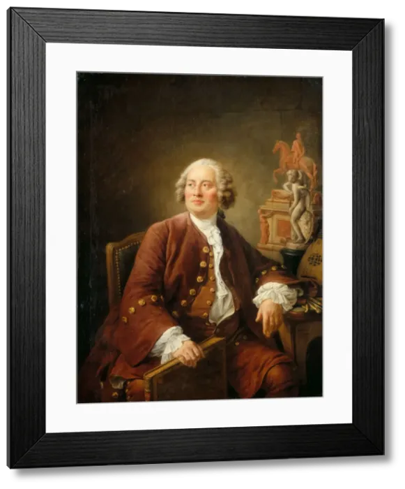 Framed Print : Portrait of the sculptor EdmeBouchardon (1698-1762), 1758 Framed Print : Portrait of the sculptor EdmeBouchardon (1698-1762), 1758