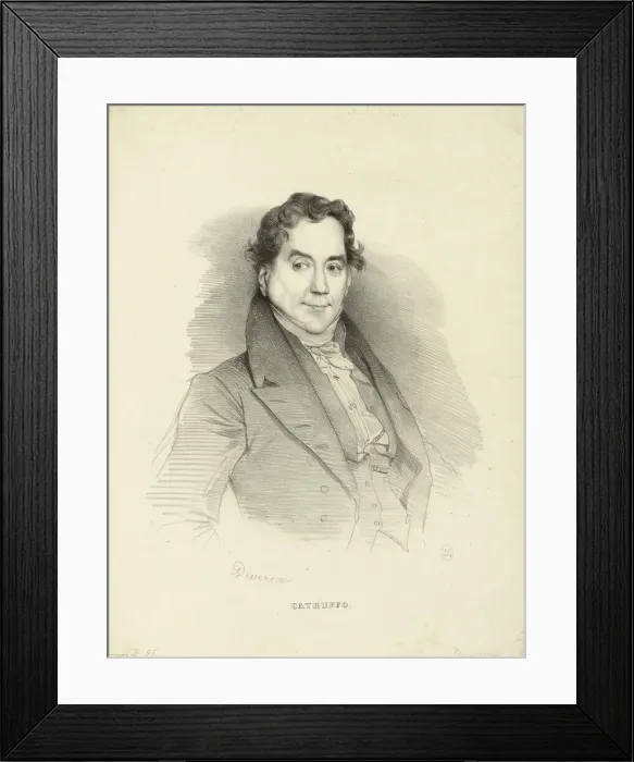 Framed Print : Portrait of the singer and composer Gioseffo Catrufo (1771-1851), 1830