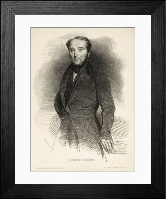 Framed Print : Portrait of the opera singer Antonio Tamburini (1800-1876), 1833 Framed Print : Portrait of the opera singer Antonio Tamburini (1800-1876), 1833